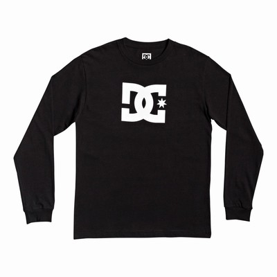 DC Star Long Sleeve Kid's Black T-Shirt Australia OBH-076